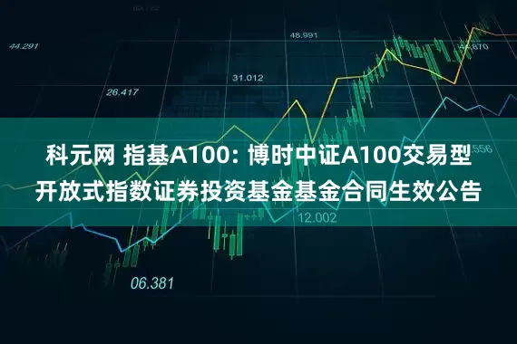 科元网 指基A100: 博时中证A100交易型开放式指数证券投资基金基金合同生效公告